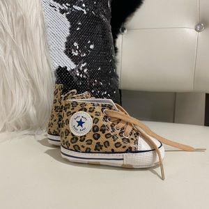 Baby girl converse brown tiger style size 1-6 months old